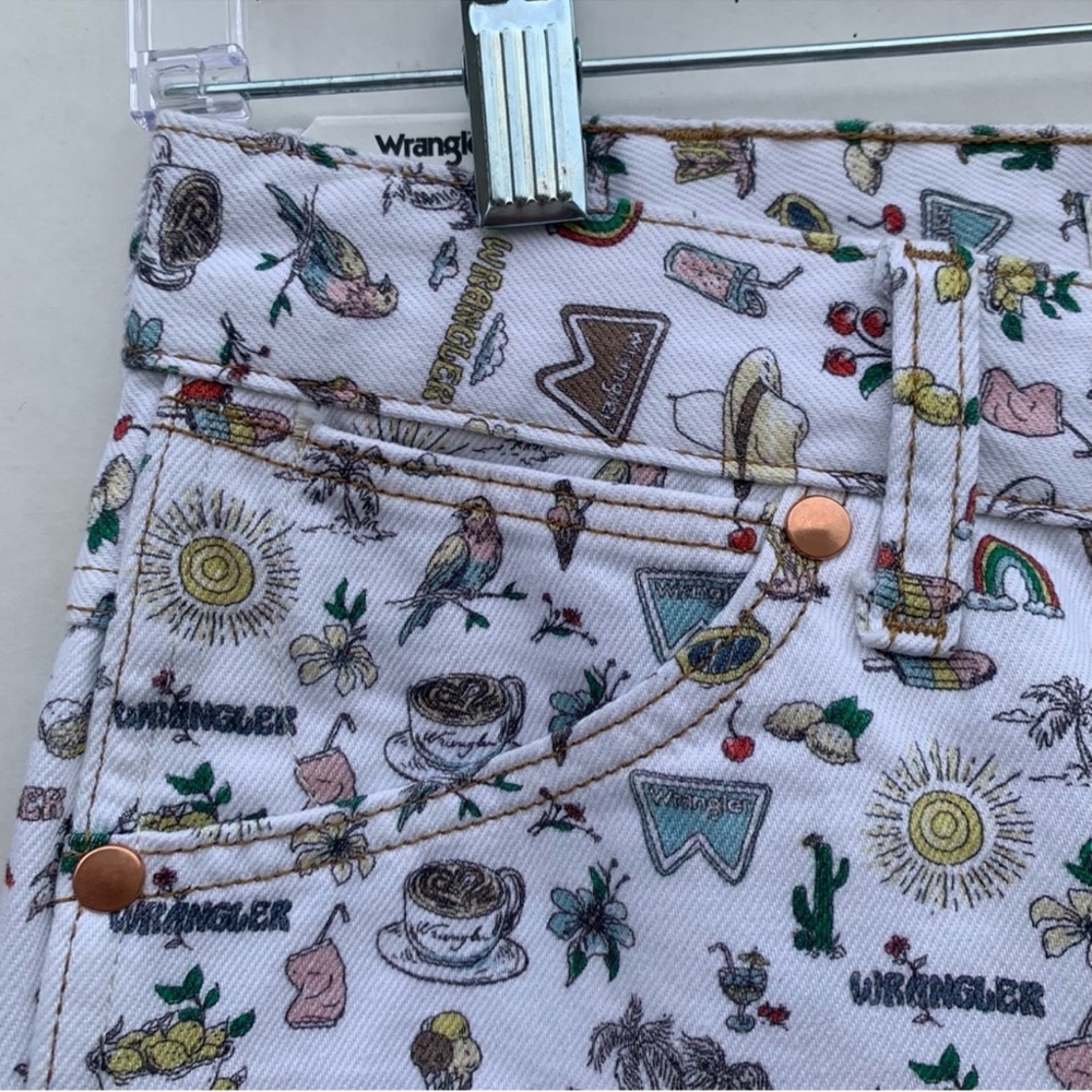 Wrangler Women's Flare Jeans with Fun Patterns - White and Multicolor - Picture 6 of 16